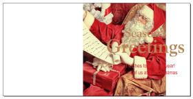 Santa Reading List Greeting Card w-Envelope 8